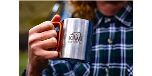 Kiwicamping Stainless Steel Mug with Carabiner Handle 
