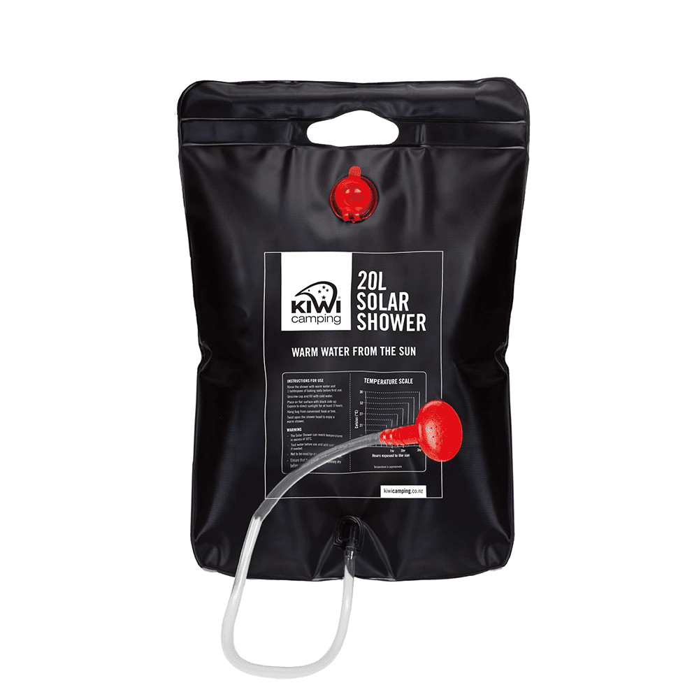 kiwi camping 20 litre solar shower KC010 101