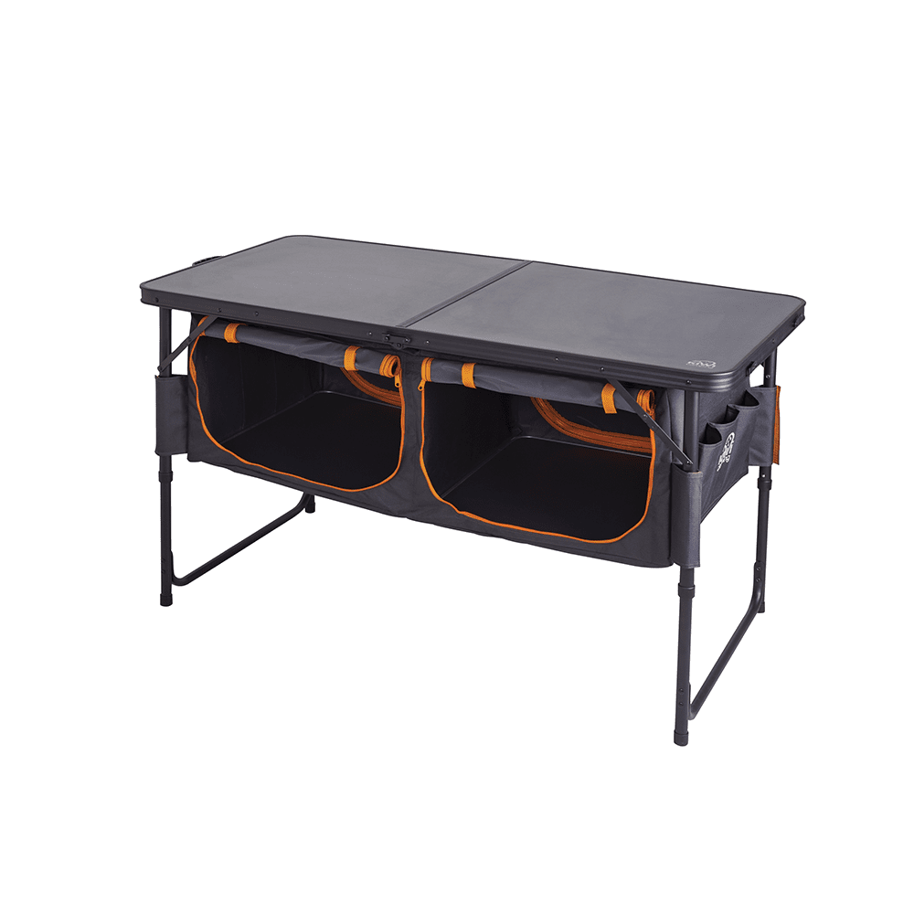 kiwi camping bi fold table with pantry KC023 009