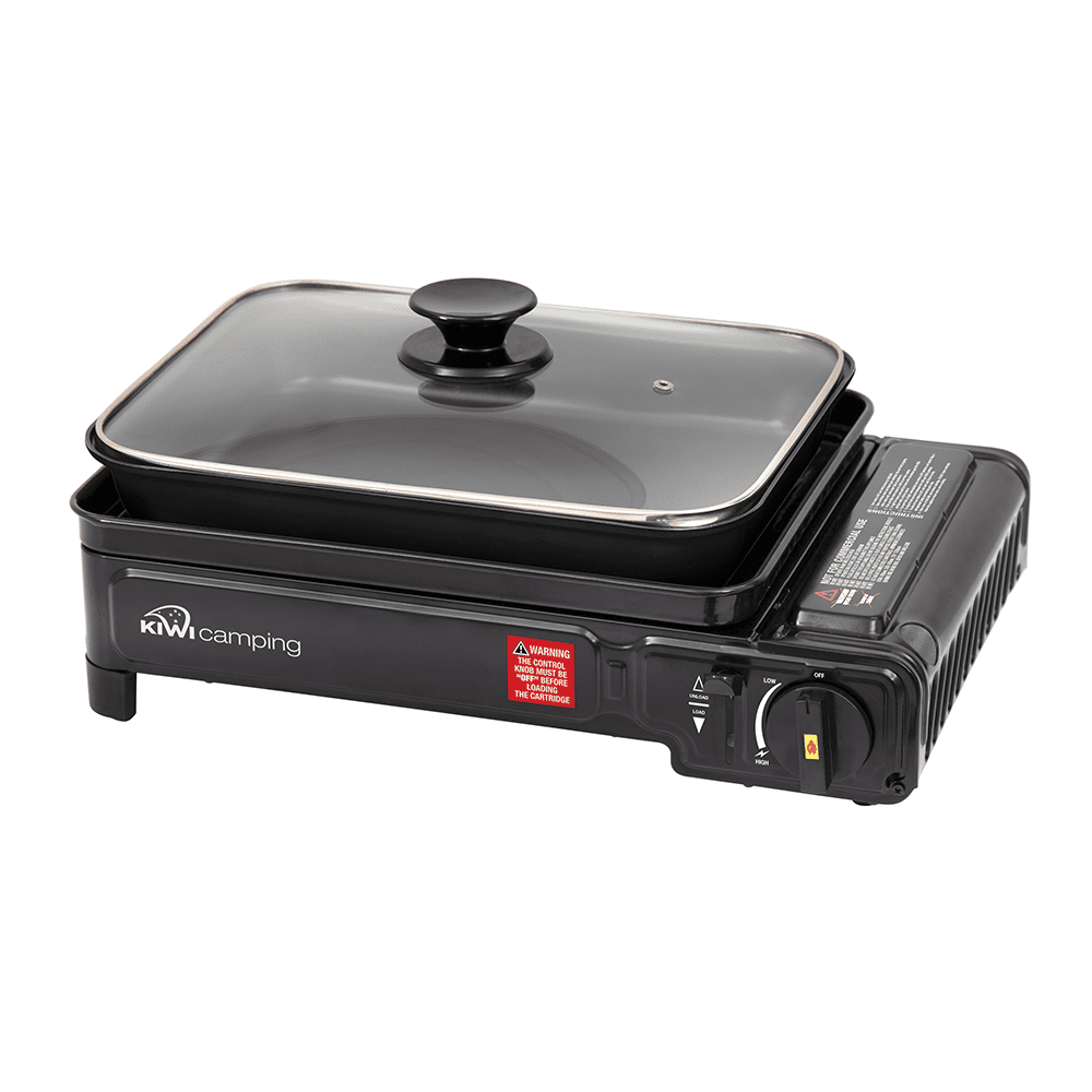 kiwi camping butane stove with pan KC030 004