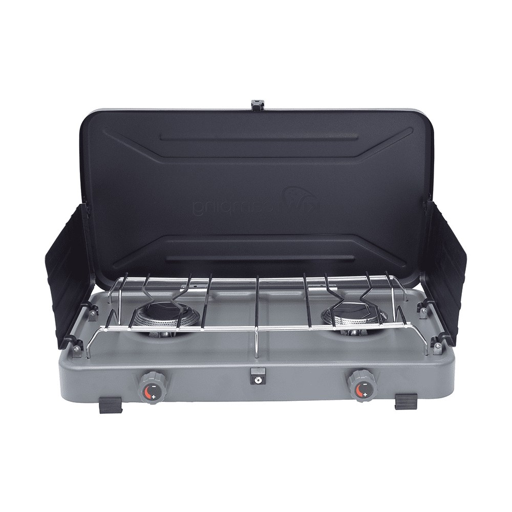 kiwi camping compact lpg two burner stove KC002 001