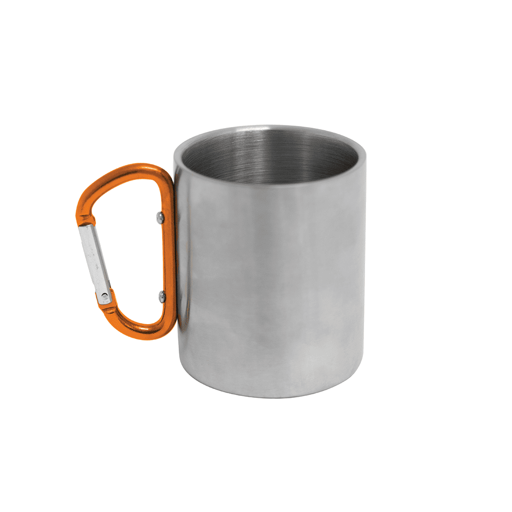 kiwi camping stainless steel mug with carabiner KC012 128