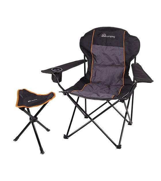 KC024 627 Kiwi Camping Combi Chair and Stool Set SML