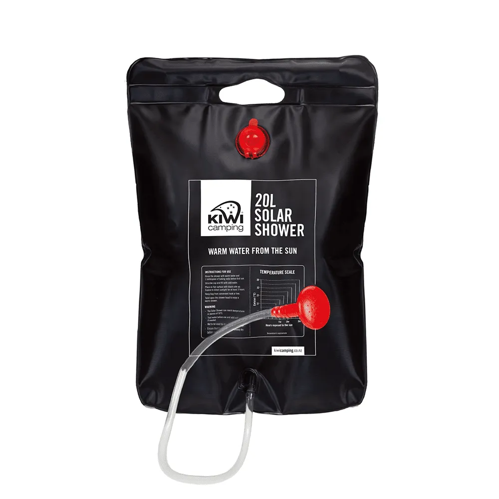 kiwi camping 20 litre solar shower KC010 101
