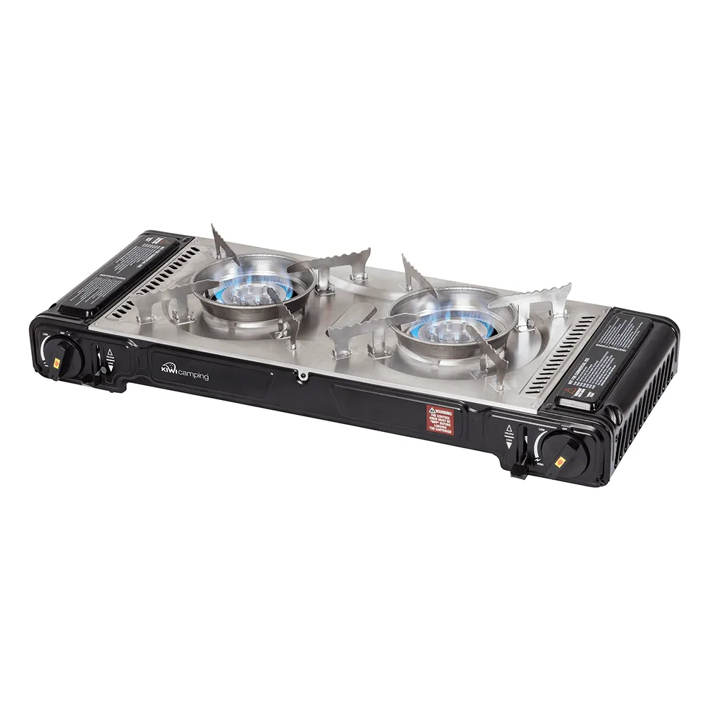 kiwi camping butane stove double burner KC030 002