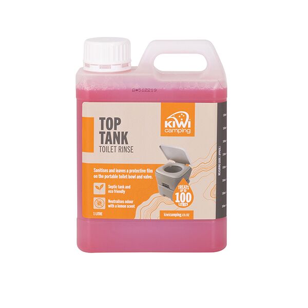 kc082 001 kiwi camping toilet chemical 1L top tank front SML