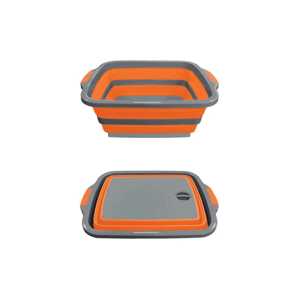 kiwi camping collapsible sink with chopping board KC012 169