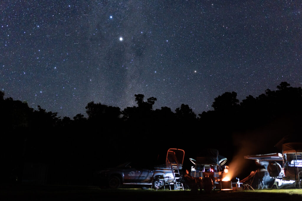 Kiwi Camping Pureroa Forest April 2023 night shot
