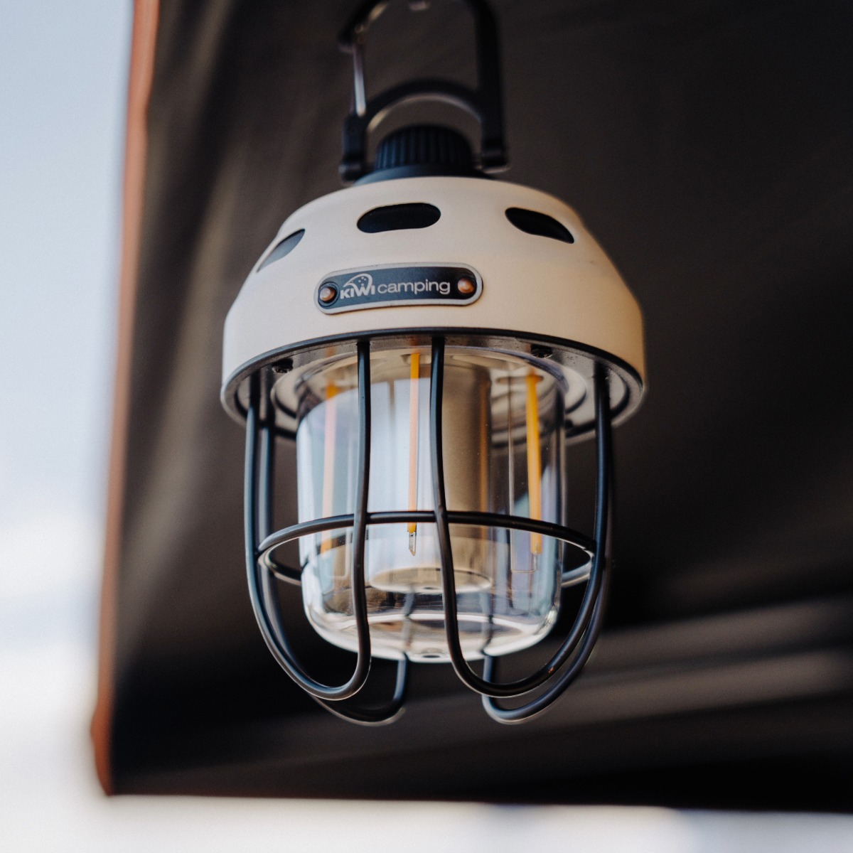 kiwi camping dusk lantern hanging