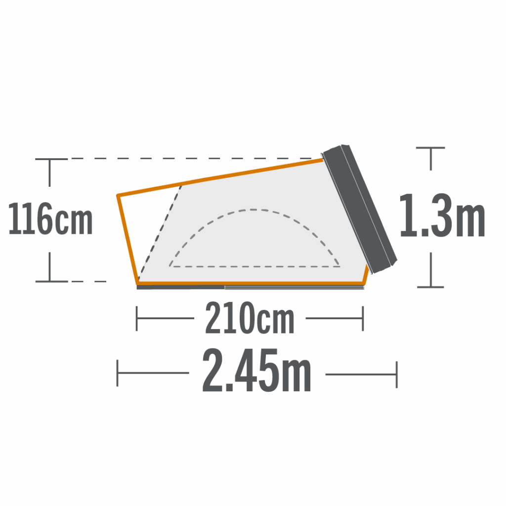 kiwi camping tuatara Pinnacle roof tent open diagram