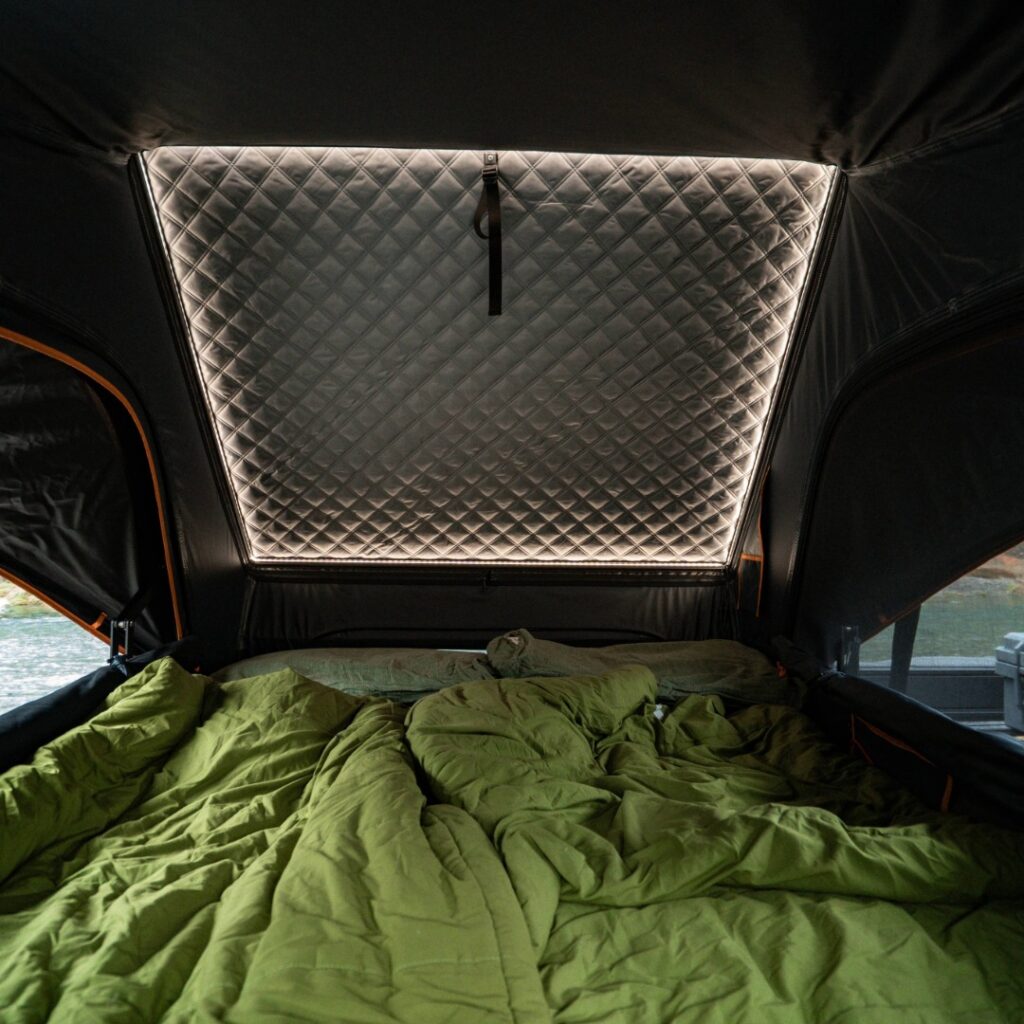 kiwi camping tuatara pinnacle roof tent interior