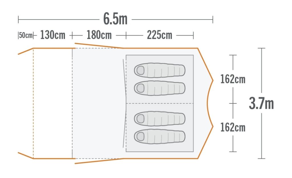 kiwi camping tui 4 air floorplan KC072 756