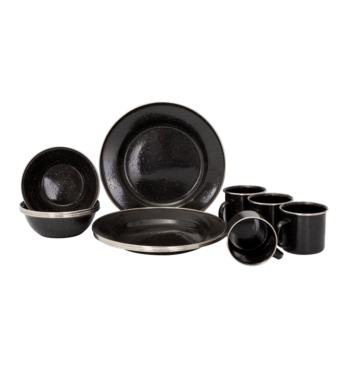 kiwi camping 12 piece enamel dining set KC012 165